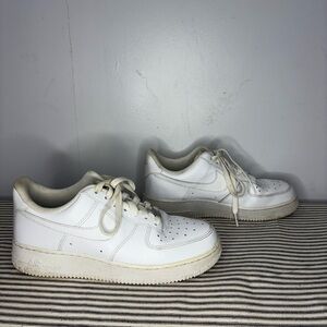 Women's Nike Air Force 1 White Sneakers Size 8.5